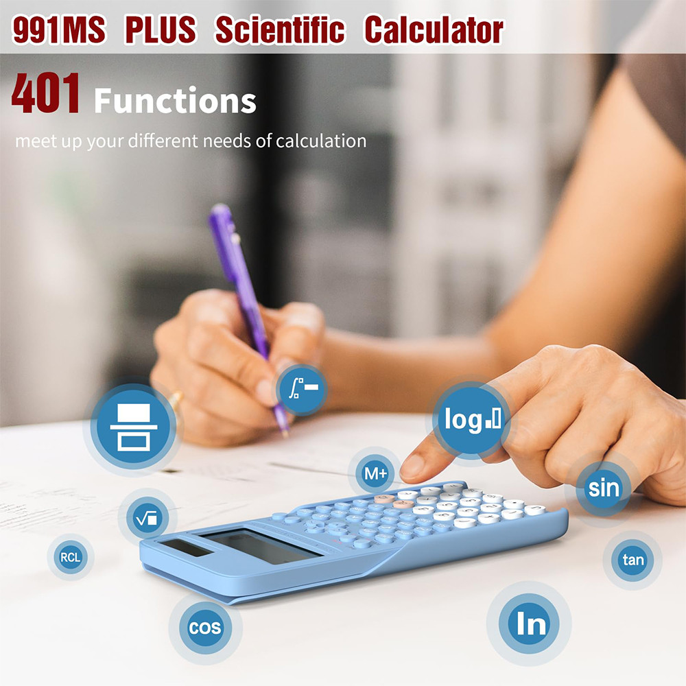 

School Scientific Calculator 991MS 401 Calculation Functions Ideal for Junior High Secondary School