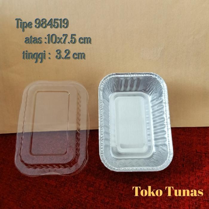 Tray/Loyang/Cup Alumunium Foil BX 984519 uk 10x7.5 cm + TUTUP