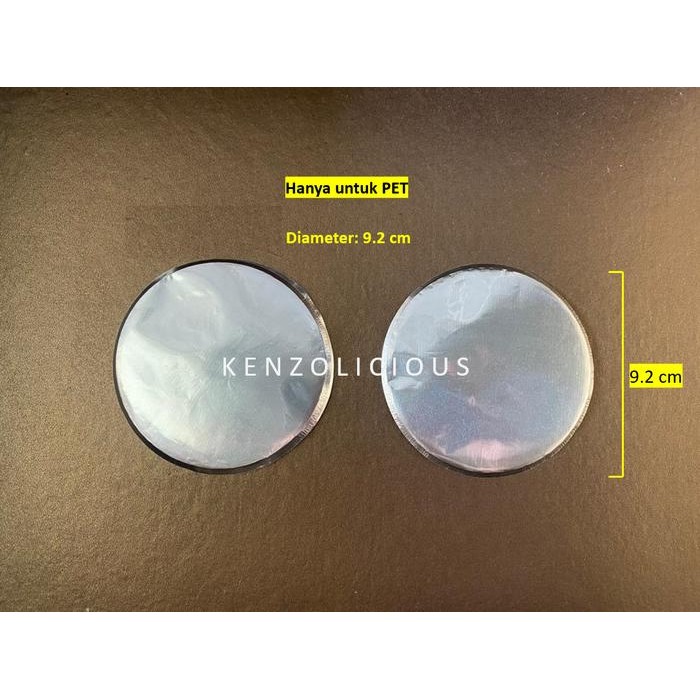 Segel Seal Aluminium Foil Seal 92 mm / 9.2 / Alumunium Seal 9 cm (PET)