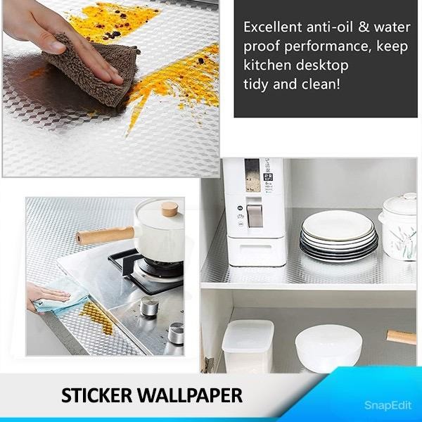 WALLPAPER STIKER DAPUR& Kamar Mandi Anti Air & Minyak