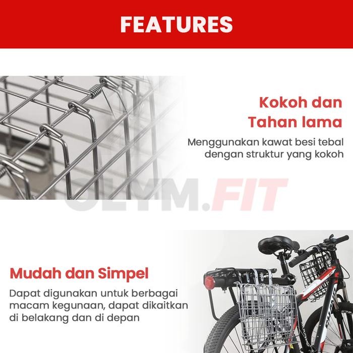 Keranjang Sepeda Lipat Foldable Basket Untuk Sepeda Dewasa Mtb Lipat
