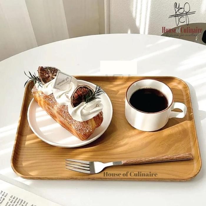 Nampan Plastik Model Kayu