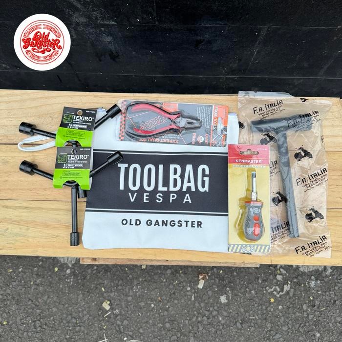 Toolbag Vespa paket kunci Toolkit Tekiro