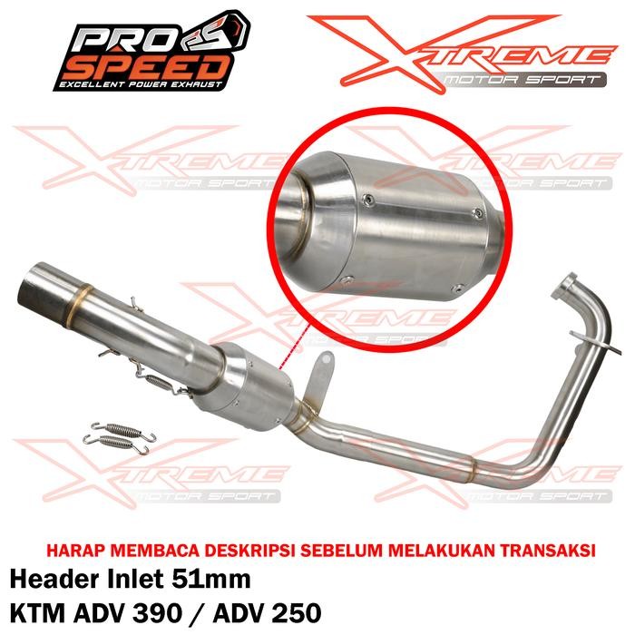 Header / Pipa Knalpot Prospeed For Ktm 390 / 250 Adventure Stainless