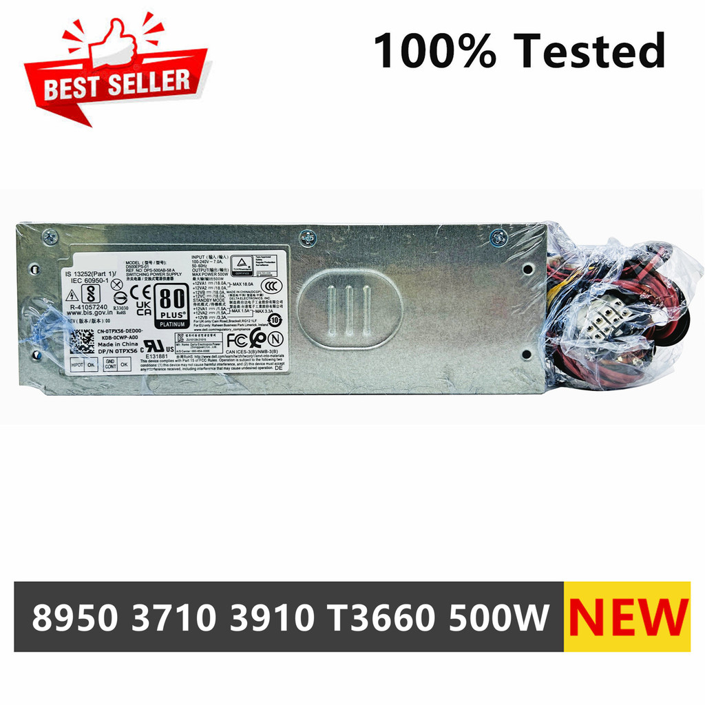 New Original For Dell XPS 8950 3710 3910 T3660 500W Power Supply TPX56 0TPX56 D500EPS-01 VFFKJ