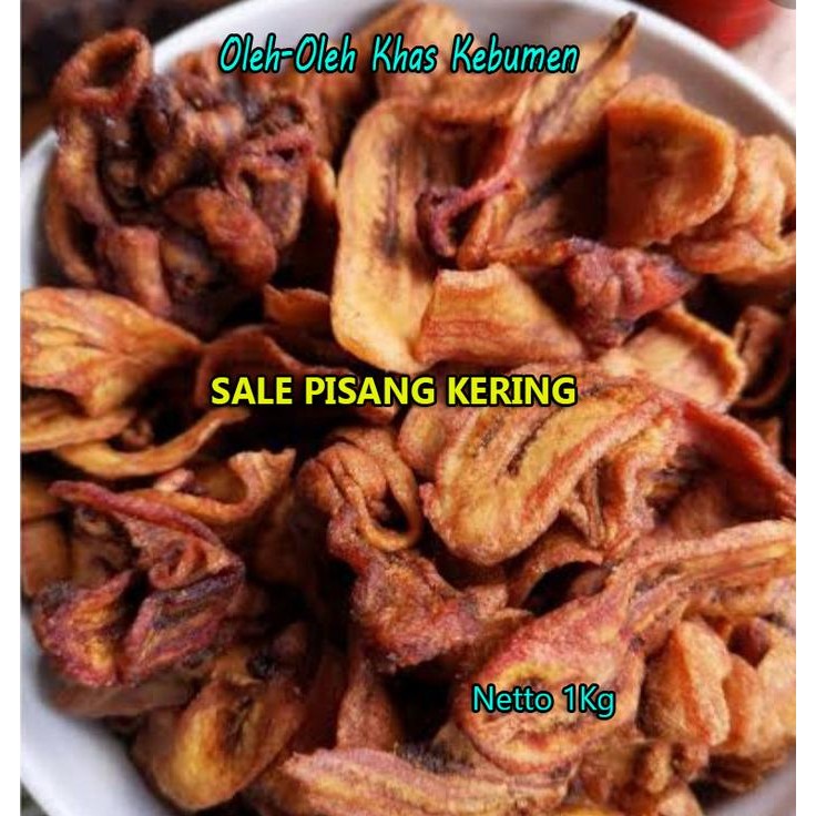 Keripik Pisang / Sale Pisang Kering / Cemilan Khas Kebumen Kemasan 1kg