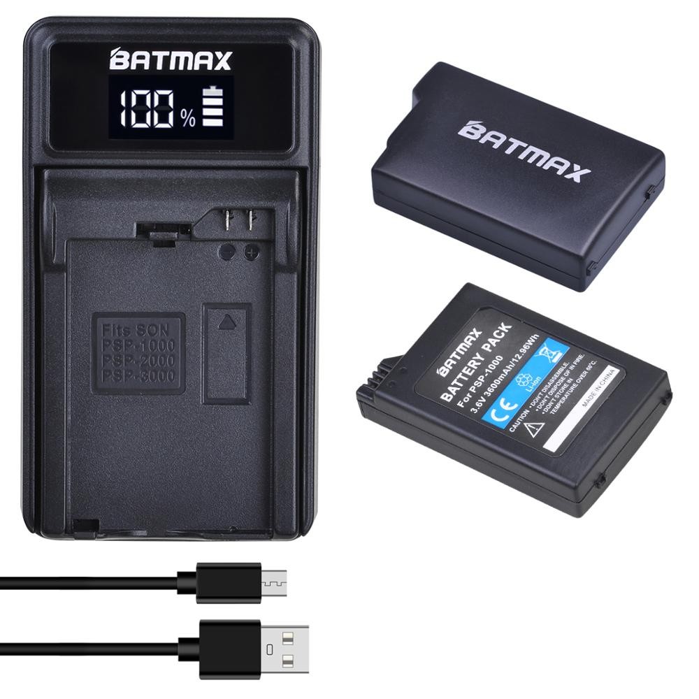 Batmax 3600mAh PSP 1000 Battery +LED USB Charger For Sony PlayStation Portable PSP1000 for Sony 1001
