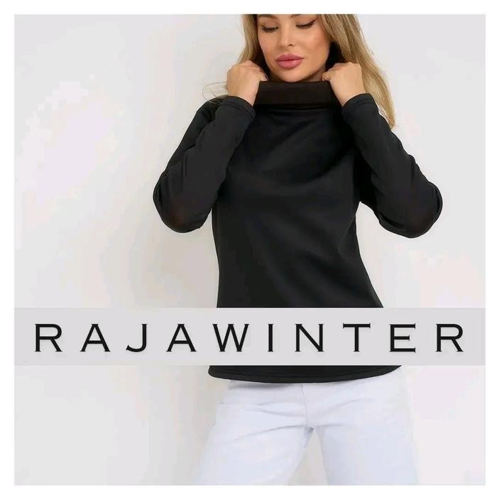 BAJU LONGJOHN WINTER HANYA ATASAN PRIA WANITA TURTLE NECK LAPIS BULU MUSIM DINGIN NYAMAN