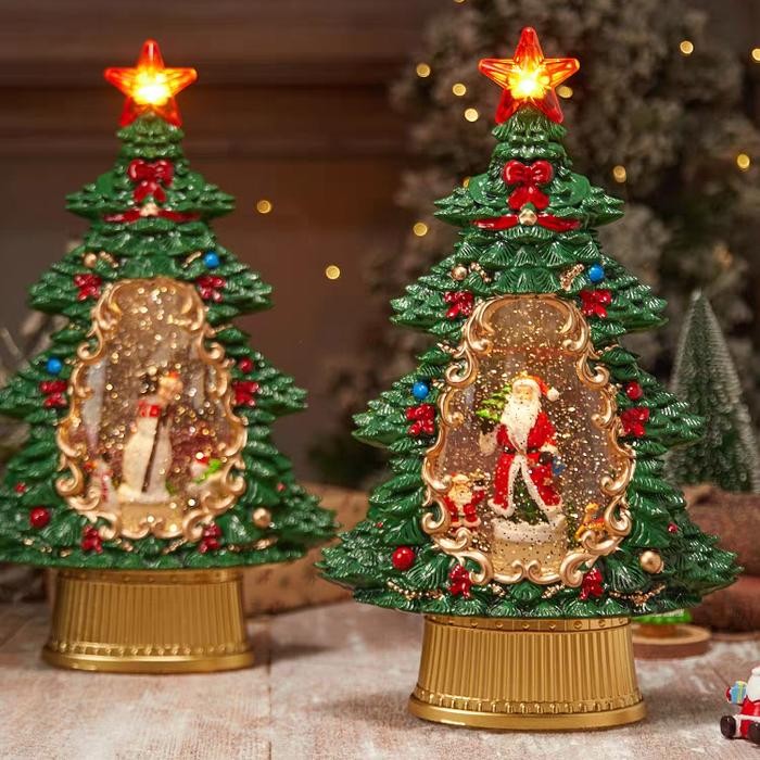 SnowGlobe Putar Kotak Musik Pohon Natal Music Box Kado Christmas Murah