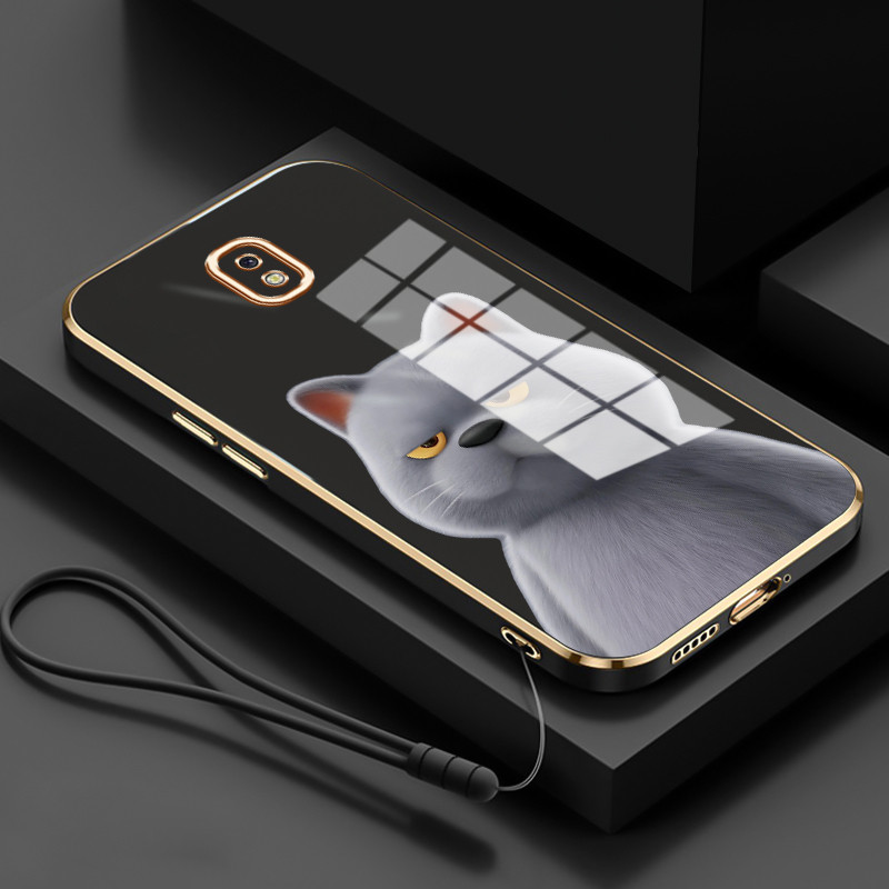 Casing Untuk Samsung Galaxy J7 Pro J7 2015 J7 2018 J7 2017 Case Casing Kucing Tebal silikon tahan HP