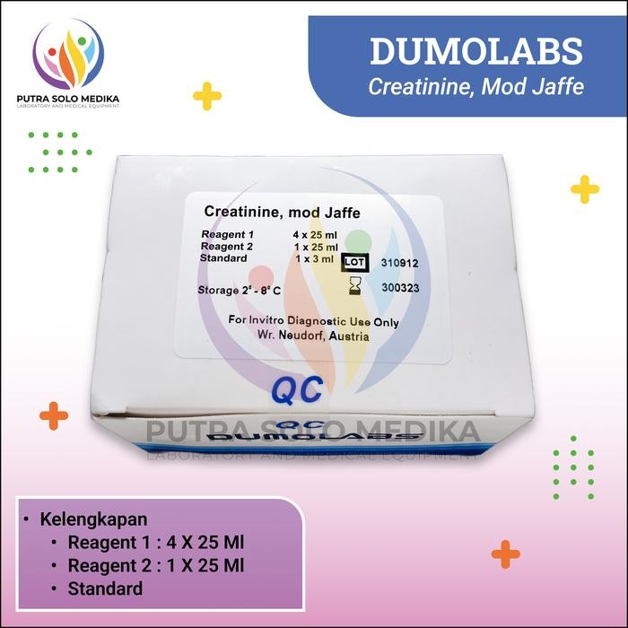 Reagen Creatinine, Mod Jaffe R1 4X25Ml + R2 1X25Ml + Standard Dumola
