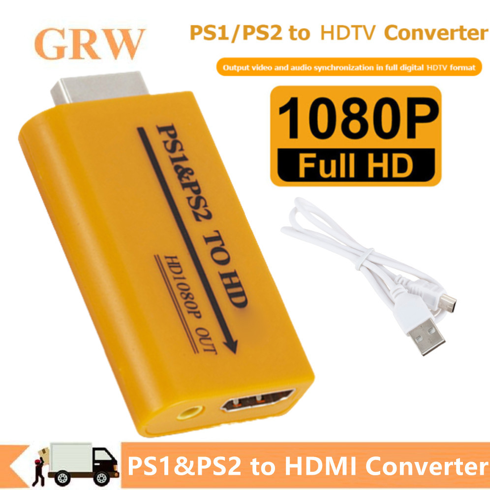 1080P PS1/PS2 to HDMI Converter PS2 Audio Video HDMI HD Adapter with