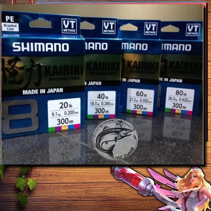 SENAR PE SHIMANO KAIRIKI X8 20LB 40LB 60LB 80LB