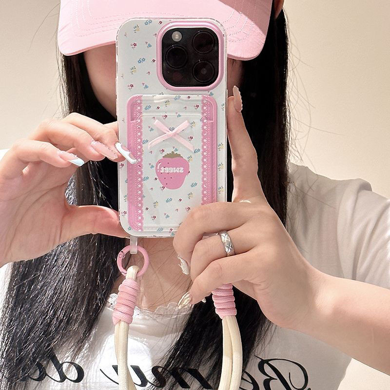 Card Holder Luar Negeri Busur Couple Case Hp OPPO Reno 14 pro A60 A16 Reno 13F 13 5G A15S A38 A18 A1