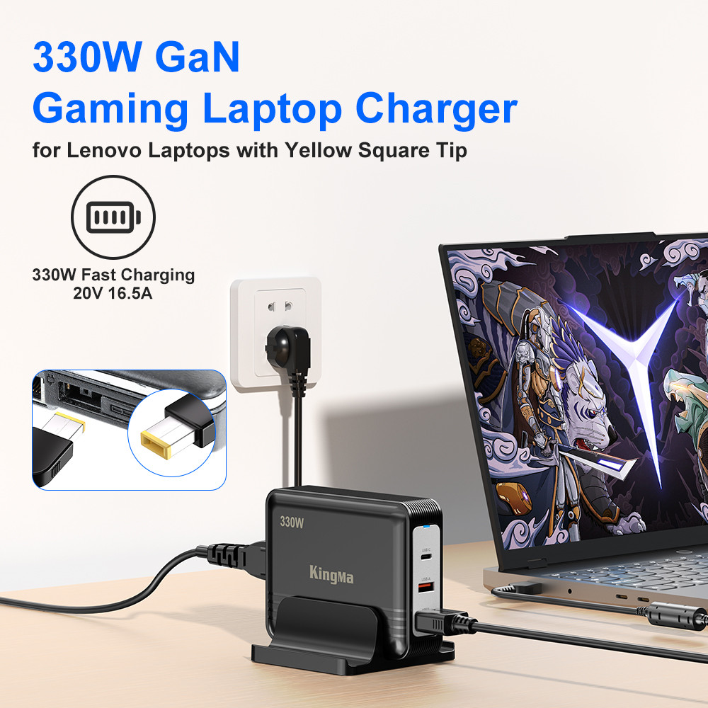 300W 20V 15A GaN Adapter for Lenovo Legion 5 5i 5P 7 7i pro C7 S7 Y540 Y545 y730 Y740, Gaming Laptop