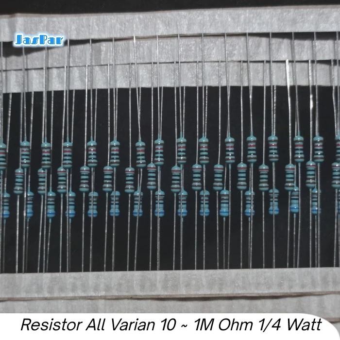Resistor All Varian / Semua Ukuran 10 ~ 1M 1 M Ohm 1/4 W Watt 1% Metal Film *