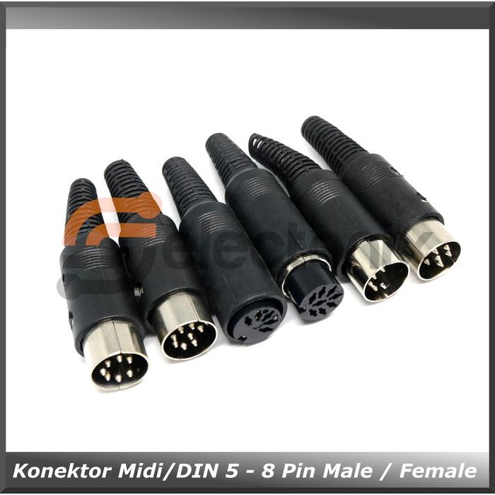 Konektor Midi / DIN 5 - 8 Pin Male/Female *