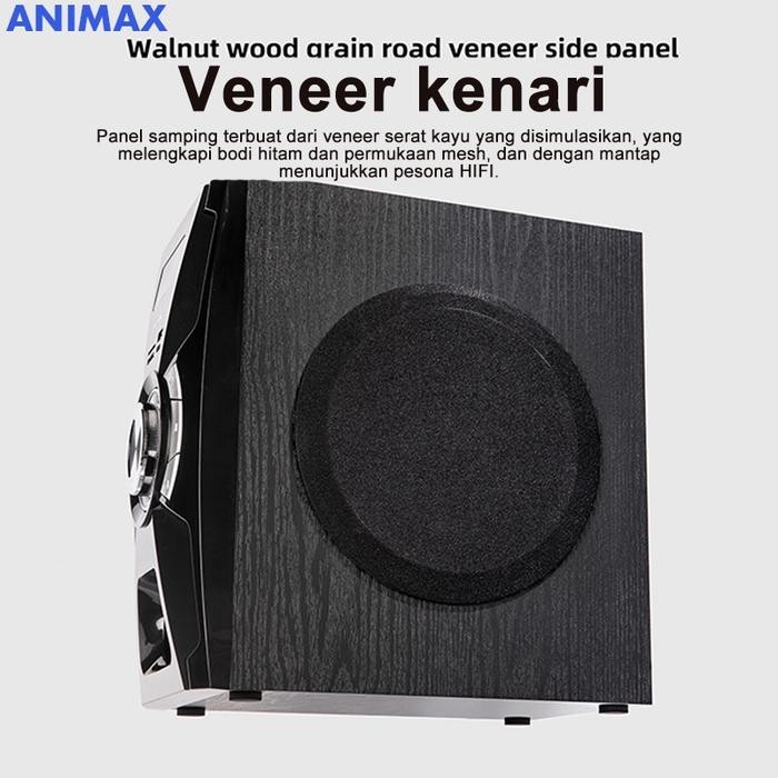 Animax Speaker Aktif Bluetooth Speaker Bass Subwoofer Karaoke Speaker Tabung 5 inch Subwoofer Car