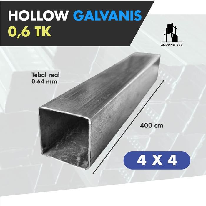 HOLLOW 4x4 0,6 mm / HOLO / RANGKA HOLLOW GYPSUM / HOLLOW GALVANIS POLOS *