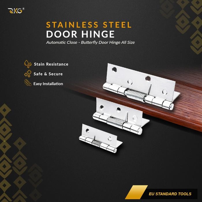 RKG Engsel Per Pegas Penutup Pintu Otomatis Stainless *