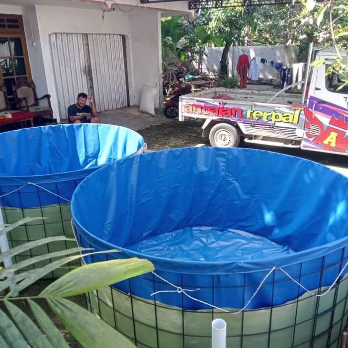 KOLAM TERPAL BULAT UKURAN DIAMETER 2 METER