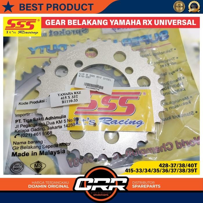Gear Gir Belakang Ger SSS 415 / 428 Jupiter Z RX King F1ZR Jupiter MX 135 Old / New Vega R Crypton