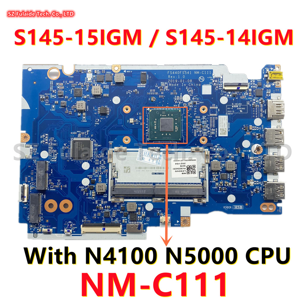 5B20S42285 5B20S42283 For Lenovo Ideapad S145-15IGM S145-14IGM Laptop Motherboard With N4000 N4100 N