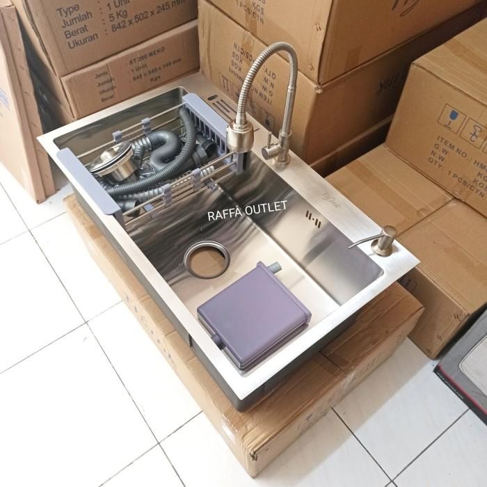 [Expert] paket kitchen sink 7545+kran sus 304+t sabun/sink