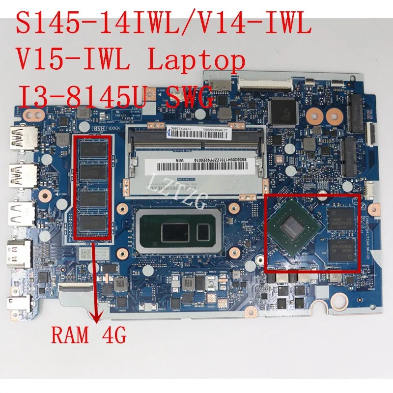 Motherboard For Lenovo ideapad S145-15IWL/V15-IWL Laptop Mainboard CPU I3-8145U MX110 2G RAM 0G/4G F