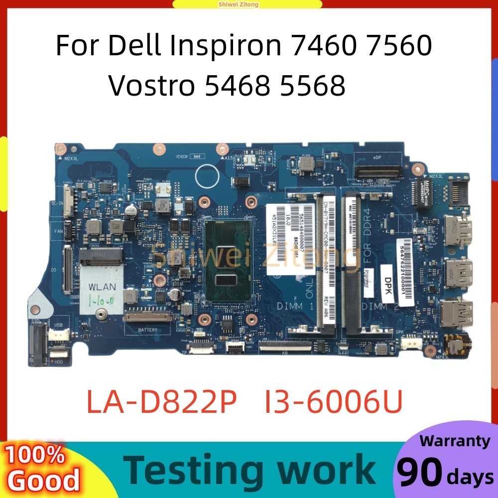NEW BKD40 LA-D822P For Dell Inspiron 7460 7560 Vostro 5468 5568 Laptop Motherboard CN-0Y7Y9H Y7Y9H I
