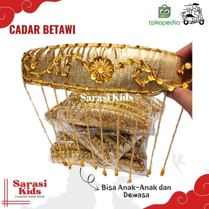 (Expert) Cadar Betawi dewasa dan anak wanita mahkota betawi cadar adat betawi murah ikat kepala