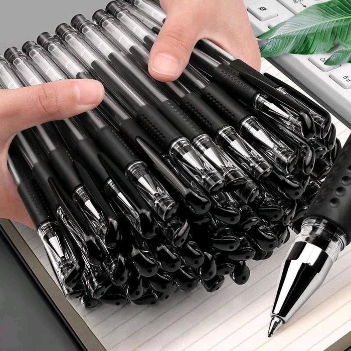 

ASLI {60 pcs} Pena Gel HITAM 0.55mm 1Pcs Pulpen tinta c Alat Tulis Sekolah Kantor Pen Warna Warni