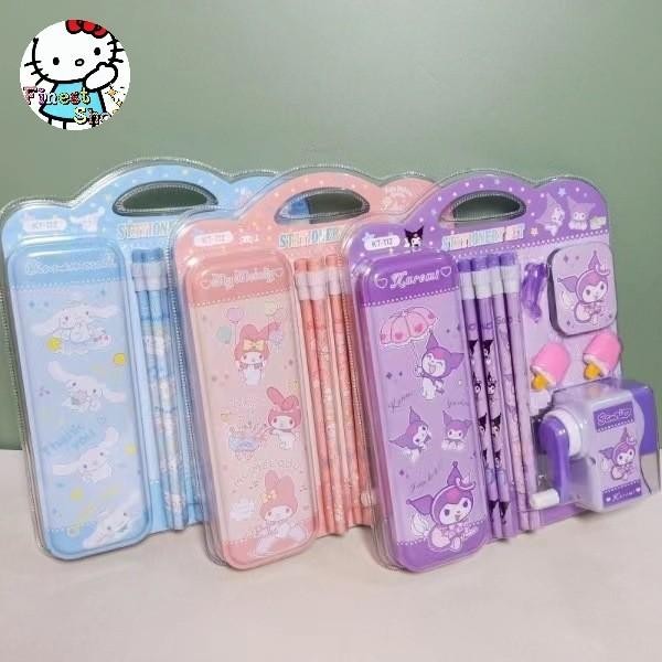 

TERLARIS PROMO! Paket Alat Tulis Anak Sekolah 13in1 Cinoroll Pencil Case Kuromi Shaener Tempat