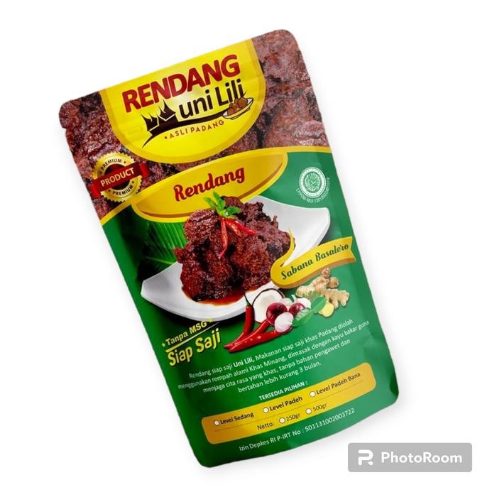 

ASLI RENDANG LOKAN KHAS MINANG 250GR sapi food Kerang Snacks Kering Makanan Kentang Keripik READY
