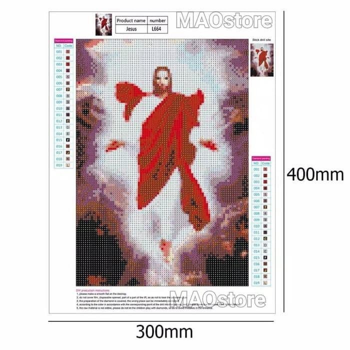 MAOSTORE DIAMOND PAINTING 5D FULL DRILL YESUS TELAH DATANG JESUS DFR01