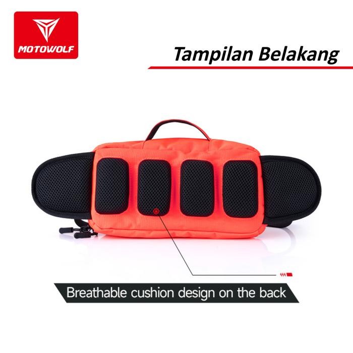 Tas Pinggang Motor Touring Motowolf Waistbag Tas Motor Waterproof