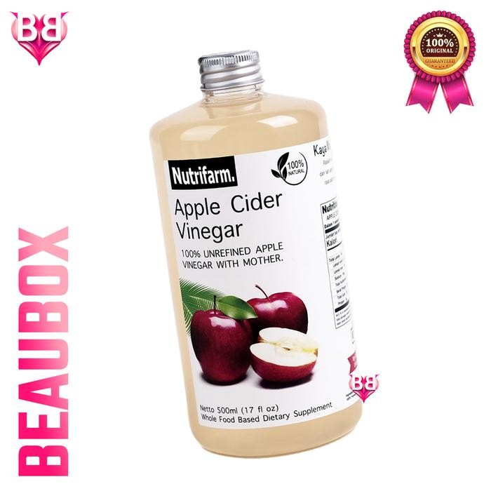 

Cuka Apel with Mother Organik Natural Nutrifarm ORIGINAL BPOM / Bragg Official / Cuka Sari Apel /