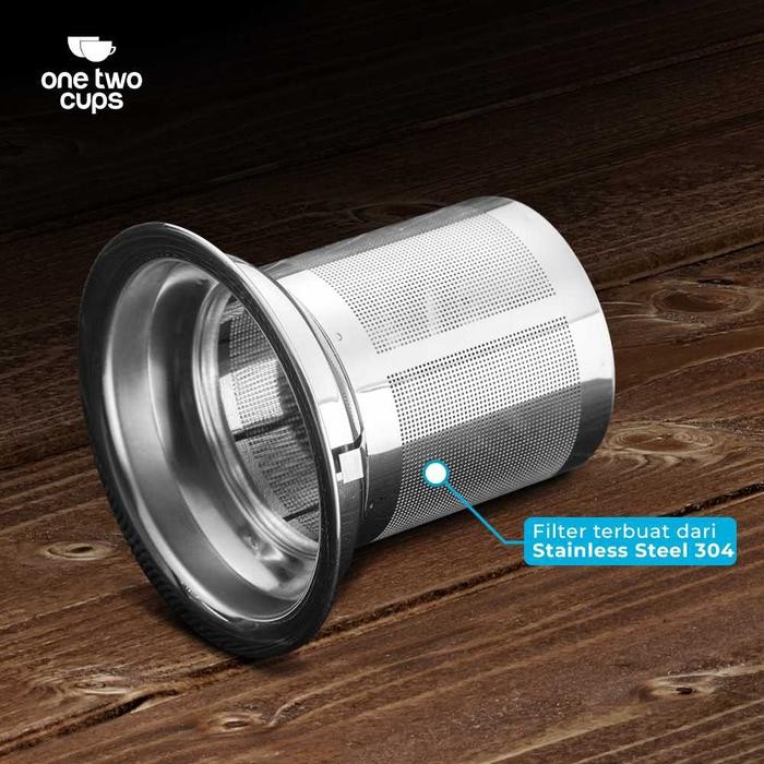 Teko kaca tahan panas api kompor dengan infuser herbal teh saringan filter stainless steel masih