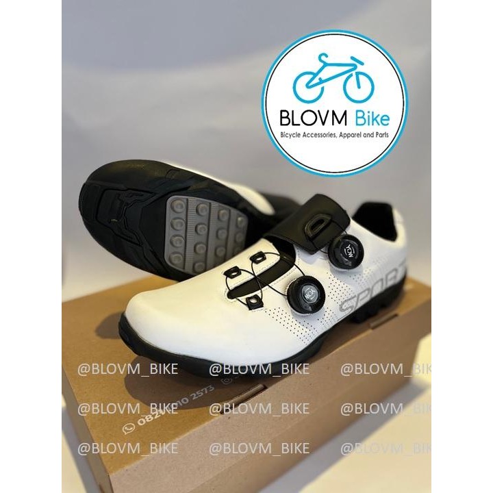 Sepatu Sepeda Non Cleat Sport Roadbike Mtb White Original