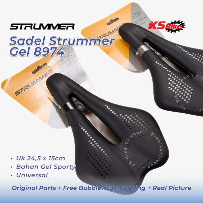 Sadel Gel Sepeda Strummer Gel 8974 Jok Sporty Roadbike Tempat Duduk Bantalan Sepeda Gunung Mtb Lipat