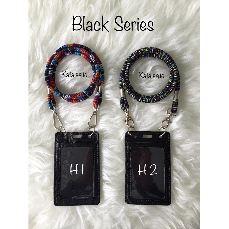

Id Card Holder Tali Tenun / Lanyard Tenun - Hitam