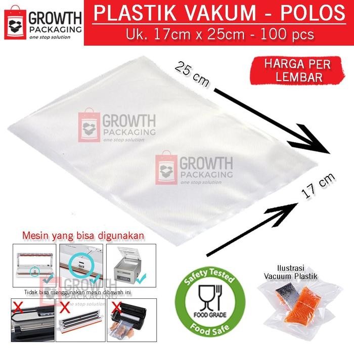plastik vakum polos 17x25 + plastik vakum makanan