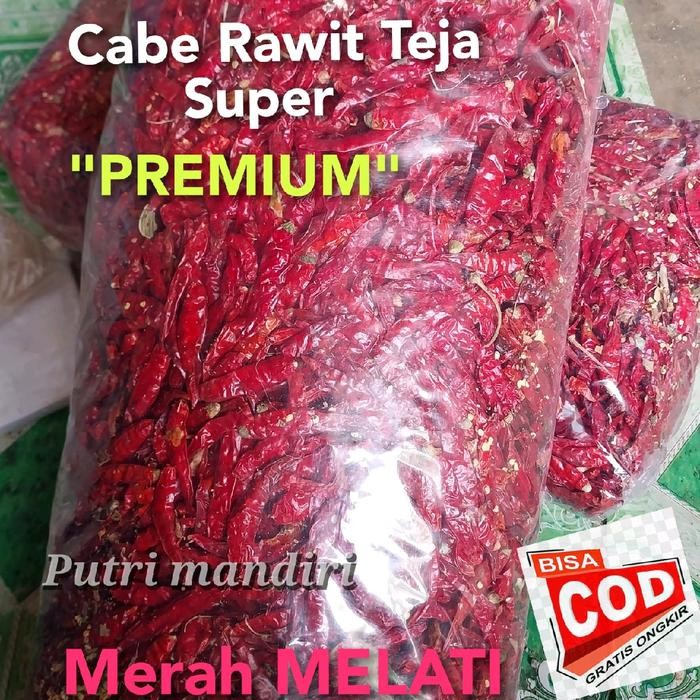 

(PREMIUM) Cabe Rawit Merah Teja Kualitas Super BAGUS Merah Melati 1kg Cabai Pedas