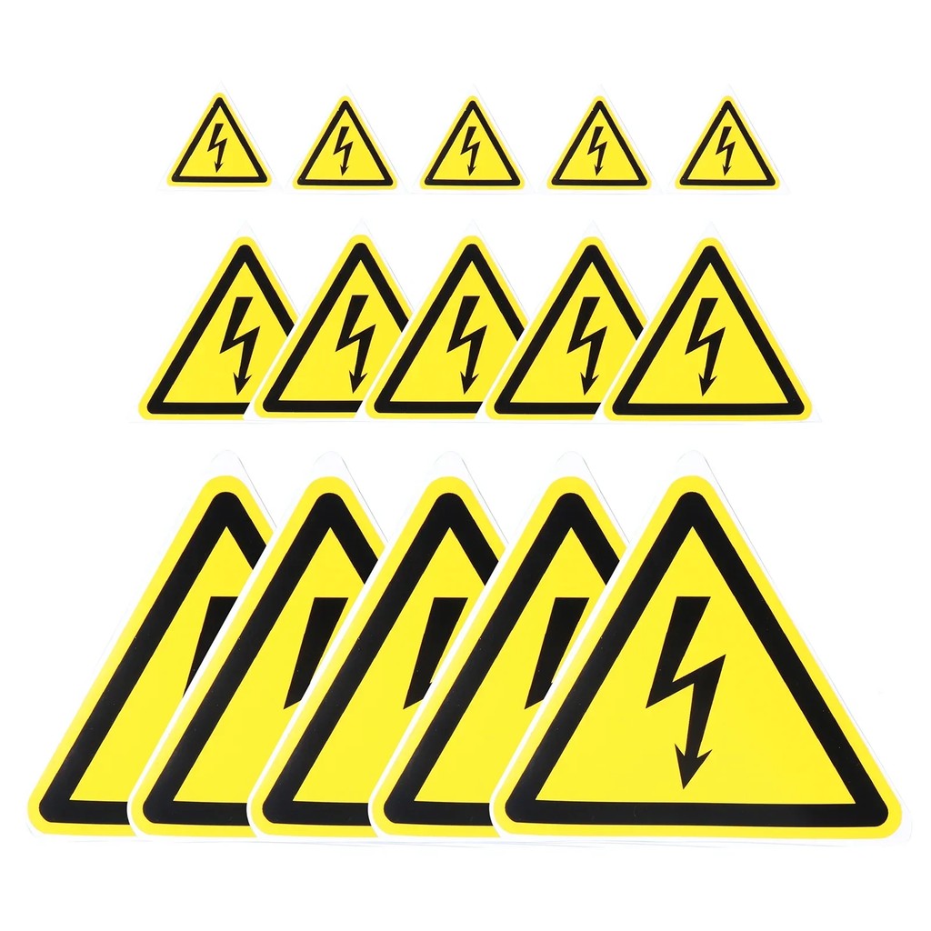 

Promotion 5Pcs Car Sticker Decal Vinyl Car Bike Bumper Electric Warning Danger Sign 25mm 50mm 100mm