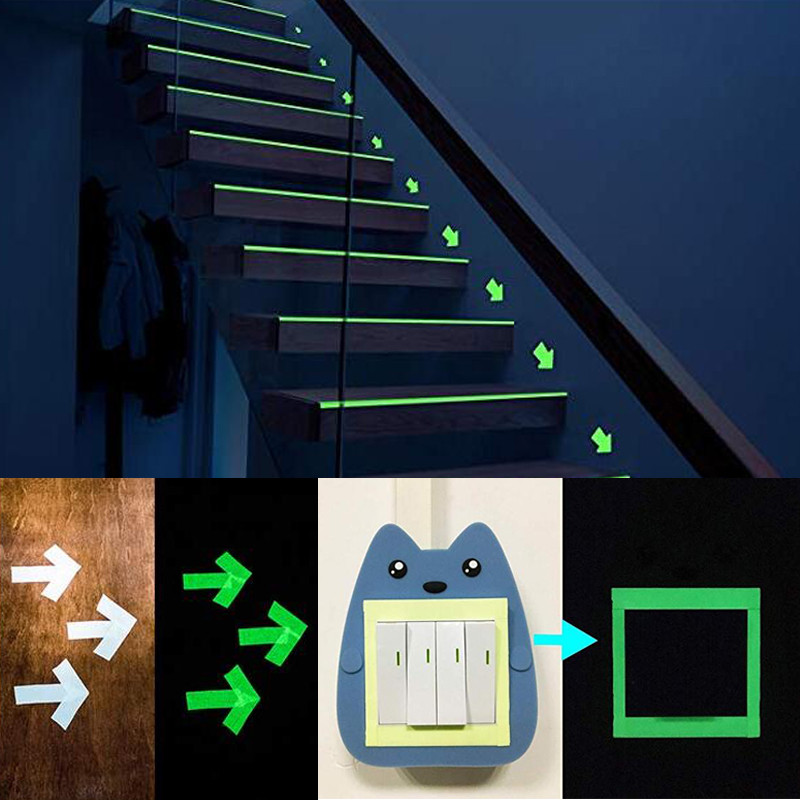 

Glow Tape Self-Adhesive Sticker Removable Luminous Tape Fluorescent Glowing Dark Striking Night
