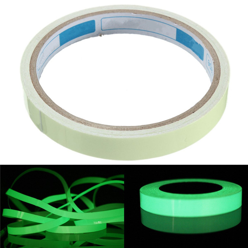 

Hot 10M 10/12/15/20/25mm Luminous Warning Tape Self-adhesive Tape Night Vision Glow In Dark Safety
