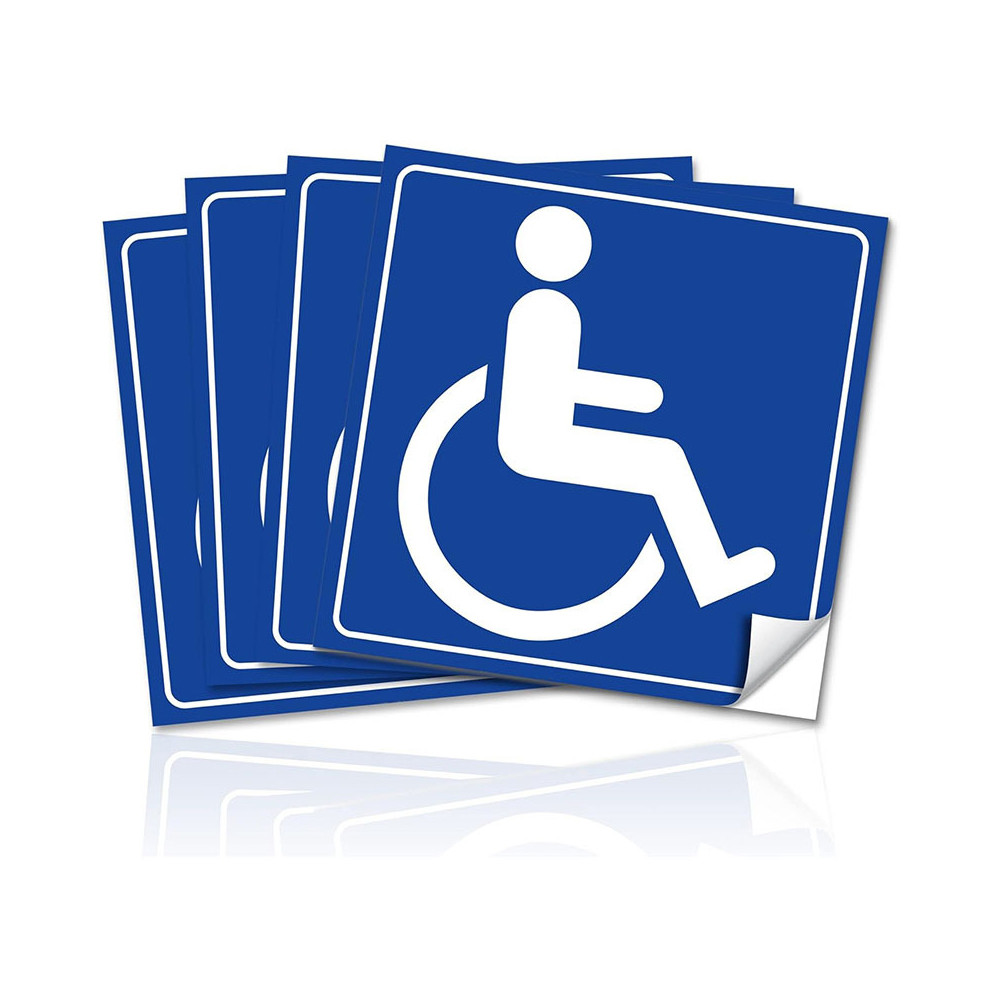 

4/20pcs Handicap Signs Decal 3in/5.9in Stickers Disable Wheelchair Waterproof Self-adhesive