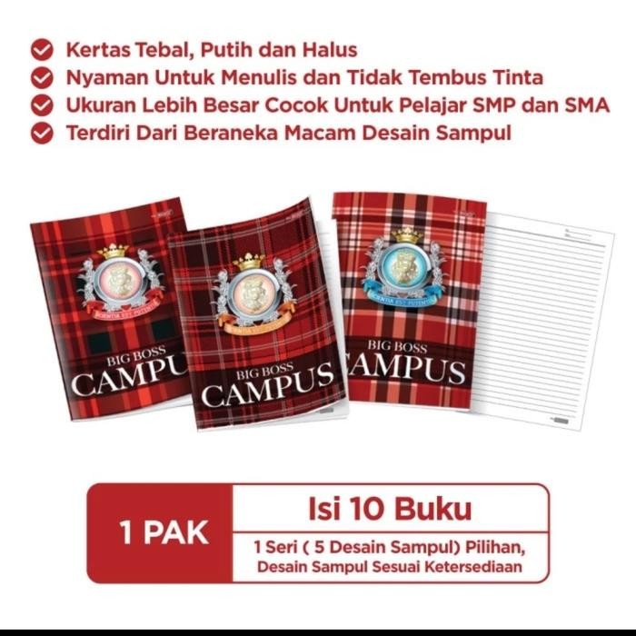 

Buku Tulis Campus Big Boss 50 Lembar (10 Buku)