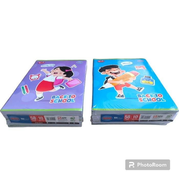 

Buku Tulis Sidu 58 Lembar 10 Buku - Merk Sinar Dunia - Paper, Kantor