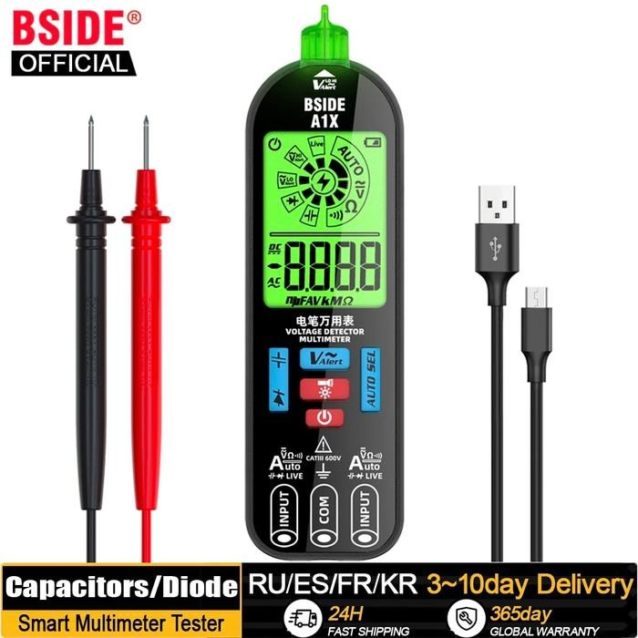 BSIDE Smart Digital Multimeter Rechargeable Electronic Tester AC DC
